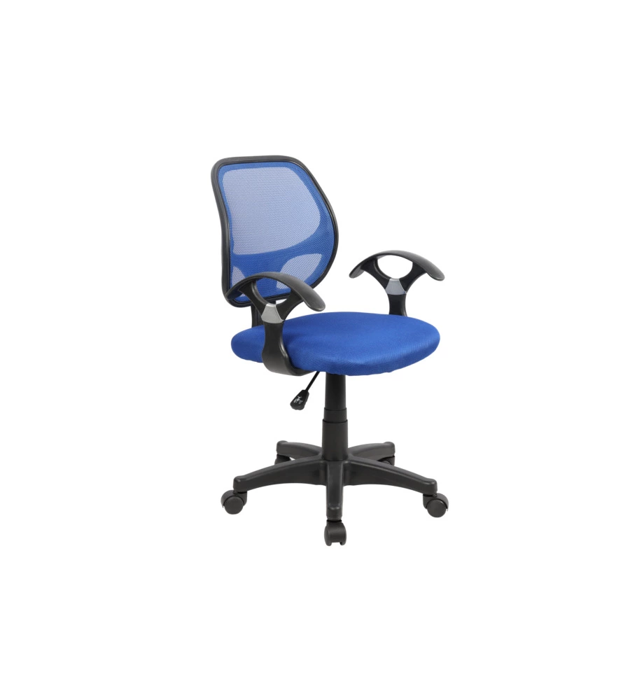 SEDIA DA UFFICIO BLU "SMART2" CON BRACCIOLI, 57X56X88-100 CM